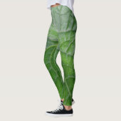 Details zum grünen Leaf Leggings (Links)