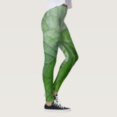 Details zum grünen Leaf Leggings (Rechts)