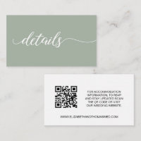 Details zum grünen Skript Hochzeitwebsite QR-Code