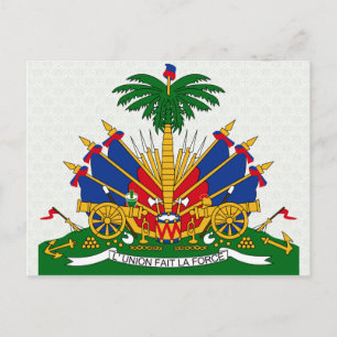Details zum Haitianischen Wappen Postkarte