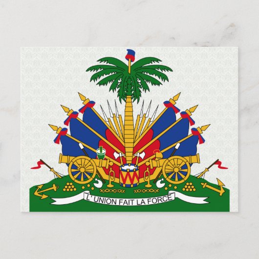 Details zum Haitianischen Wappen Postkarte (Vorderseite)