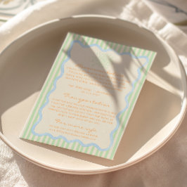 Details zum handgeschriebenen Whimsical Wedding Fu Begleitkarte