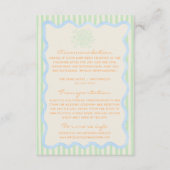 Details zum handgeschriebenen Whimsical Wedding Fu Begleitkarte (Vorderseite)