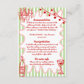 Details zum handgezogenen Hochzeitsspass Begleitkarte (Vorderseite)