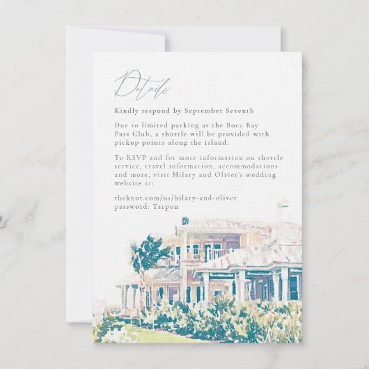 Details zum Hilary und Oliver's Weekend Final Einladung (Vorderseite)