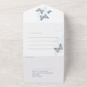 Details zum Hochzeitscreme-Schmetterling-UAWG All In One Einladung (Außenbereich)