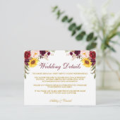 Details zum Hochzeitsdatum für Wasserfarben-Gold-H Postkarte (Stehend Vorderseite)