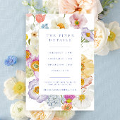 Details zum Hochzeitsfeiern im Soft Garden Florals Begleitkarte