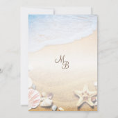 Details zum Hochzeitsfest am tropischen Strand Einladung (Rückseite)