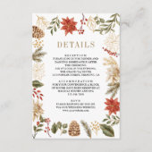 Details zum Hochzeitsfest in Red Gold Begleitkarte (Vorderseite)