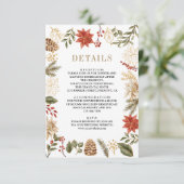 Details zum Hochzeitsfest in Red Gold Begleitkarte (Stehend Vorderseite)