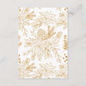 Details zum Hochzeitsfest in Red Gold Begleitkarte (Rückseite)