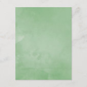Details zum Hochzeitsgast in Grün und Blau Begleitkarte (Rückseite)