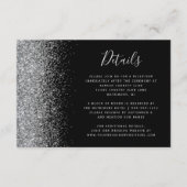 Details zum Hochzeitsgrad des schwarzen Silberplat Begleitkarte (Vorderseite)