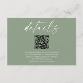 Details zum Hochzeitsgrad im Grünen QR-Code Begleitkarte (Vorderseite)