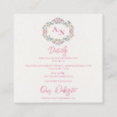 Details zum Hochzeitsgrad von Monogram Elegant Flo Begleitkarte (Vorderseite)