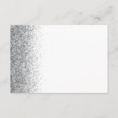 Details zum Hochzeitsgrad von Silver Glitzer Edge Begleitkarte (Rückseite)