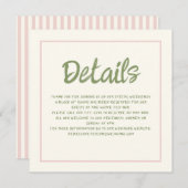 Details zum Hochzeitshandschreiben von Pastel Retr Einladung (Vorne/Hinten)