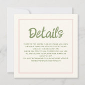 Details zum Hochzeitshandschreiben von Pastel Retr Einladung (Vorderseite)