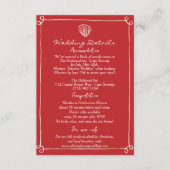 Details zum Hochzeitshandzug und die Richtung Begleitkarte (Vorderseite)