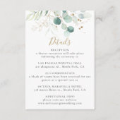 Details zum Hochzeitskalender für Eukalyptus Begleitkarte (Vorderseite)