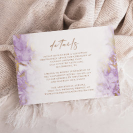 Details zum Hochzeitskalender von Lavender Gold Ma Begleitkarte