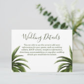 Details zum Hochzeitskalender von tropischen Palme Einladung (Stehend Vorderseite)