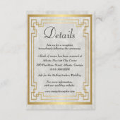 Details zum Hochzeitsmonat in Gold Geometric Marbl Begleitkarte (Vorderseite)