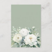 Details zum Hochzeitssaal in der grünen Eukalyptus Begleitkarte (Rückseite)