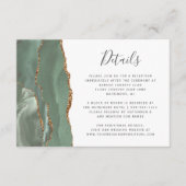 Details zum Hochzeitssaal von Sage Green Gold Begleitkarte (Vorderseite)