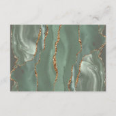 Details zum Hochzeitssaal von Sage Green Gold Begleitkarte (Rückseite)