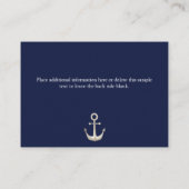 Details zum Hochzeitsschreiben der Nautical Anchor Begleitkarte (Rückseite)