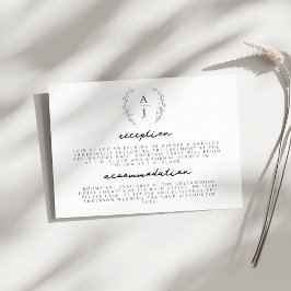 Details zum Hochzeitsschreiben des eleganten Wappe Begleitkarte