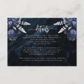 Details zum Hochzeitsschreiben in blauem Silber Begleitkarte (Vorderseite)