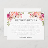 Details zum Hochzeitssehen in Aquarellfarbe Rosa F Postkarte (Vorne/Hinten)