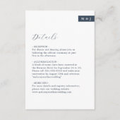 Details zum Hochzeitsskript mit weißem und dunkelb Begleitkarte (Vorderseite)