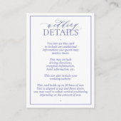 Details zum Hochzeitsstich des Mongram-Wappen Begleitkarte (Rückseite)