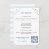 Details zum Hochzeitsstich für das Nautische Monog Begleitkarte (Vorne/Hinten)