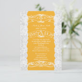 DETAILS zum Hochzeitsstich für Gelb und Weiß Begleitkarte (Stehend Vorderseite)