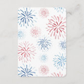 Details zum Hochzeitsstich von Firecracker Red Whi Begleitkarte (Rückseite)