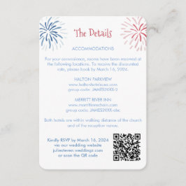 Details zum Hochzeitsstich von Firecracker Red Whi Begleitkarte