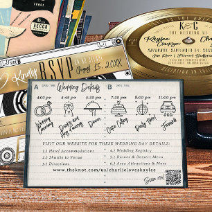 Details zum Hochzeitsszenario für das Retro-Kasset Begleitkarte