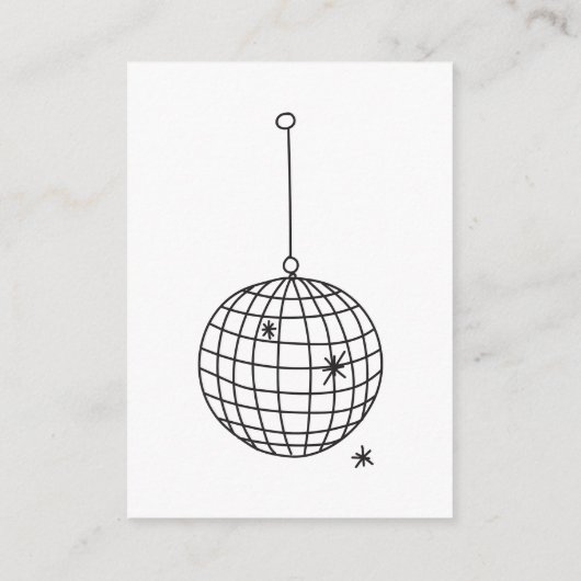 Details zum Hochzeitsszenario für Schwarz-Weiß-Dis Begleitkarte (Rückseite)