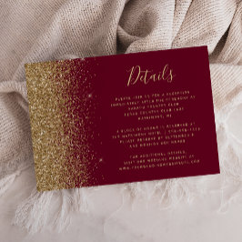 Details zum Hochzeitsszenario in Burgund Red Gold  Begleitkarte