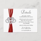 Details zum Hochzeitsszenario in Red Ribbon Begleitkarte (Vorderseite)