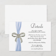 Details zum Hochzeitsszenario mit Blue Ribbon Diam