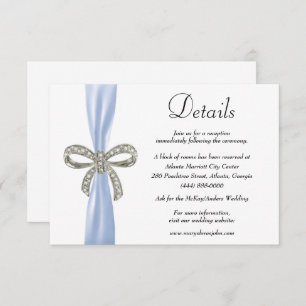 Details zum Hochzeitsszenario mit Blue Ribbon Diam Begleitkarte