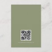 Details zum Hochzeitsszenario mit minimalem Leaf-Q Begleitkarte (Rückseite)