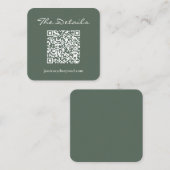 Details zum Hochzeitsszenario QR Code Dunkler Sage Begleitkarte (Vorne/Hinten)