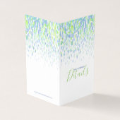 Details zum Hochzeitstag blaue Karte (Vorderseite)